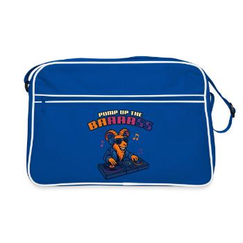 Goat DJ - Pump Up the Baaaass - Retro Bag - blue/white - Front