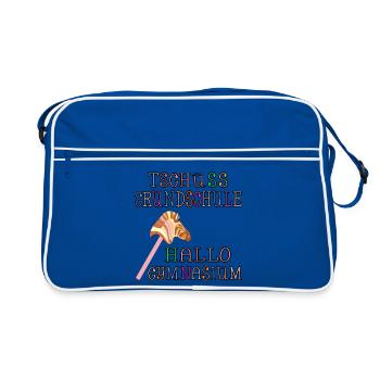 SCHULWECHSEL GYMNASIUM HOBBY HORSING - Retro Tasche - Blau/Weiß - Vorne