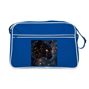 Animal Totem Guépard Noir - Sac Retro - bleu/blanc - Devant