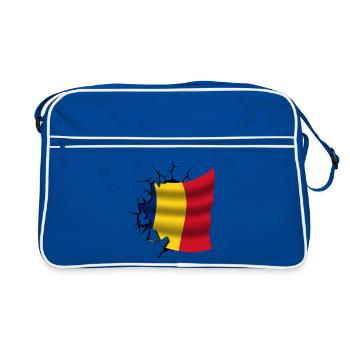 Flag of Romania - Romania - Flag Broken Design - Retro Bag - blue/white - Front