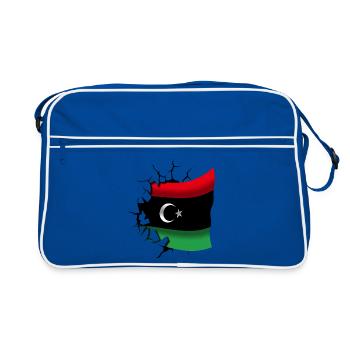 Flag of Libya - Libya - Flag Broken Design - Retro Bag - blue/white - Front