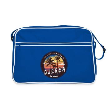 Djerba Tuneisen Palm Tree Design - Retro Bag - blue/white - Front