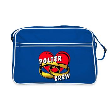 Polter Crew , Junggesellenabschied ............... - Retro Tasche - Blau/Weiß - Vorne