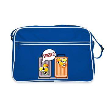 HOLIDAY STRESS HOLIDAY SUITCASE - Retro Bag - blue/white - Front