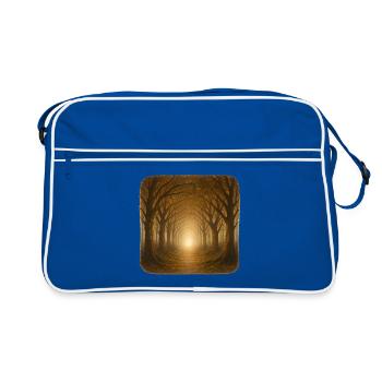 Mystique Automne Forêt Lumière du soleil - Sac Retro - bleu/blanc - Devant