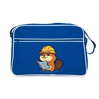 Beaver Builder Bob Plan of Builder Builder Builder - Retro Bag - blue/white - Front