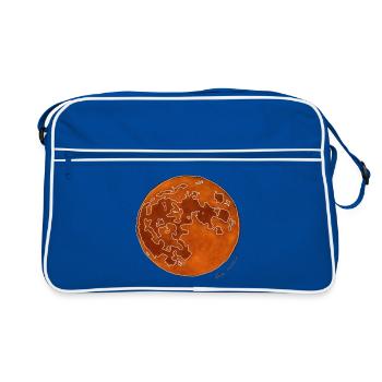 THE ORANGE MOON - Retro Bag - blue/white - Front