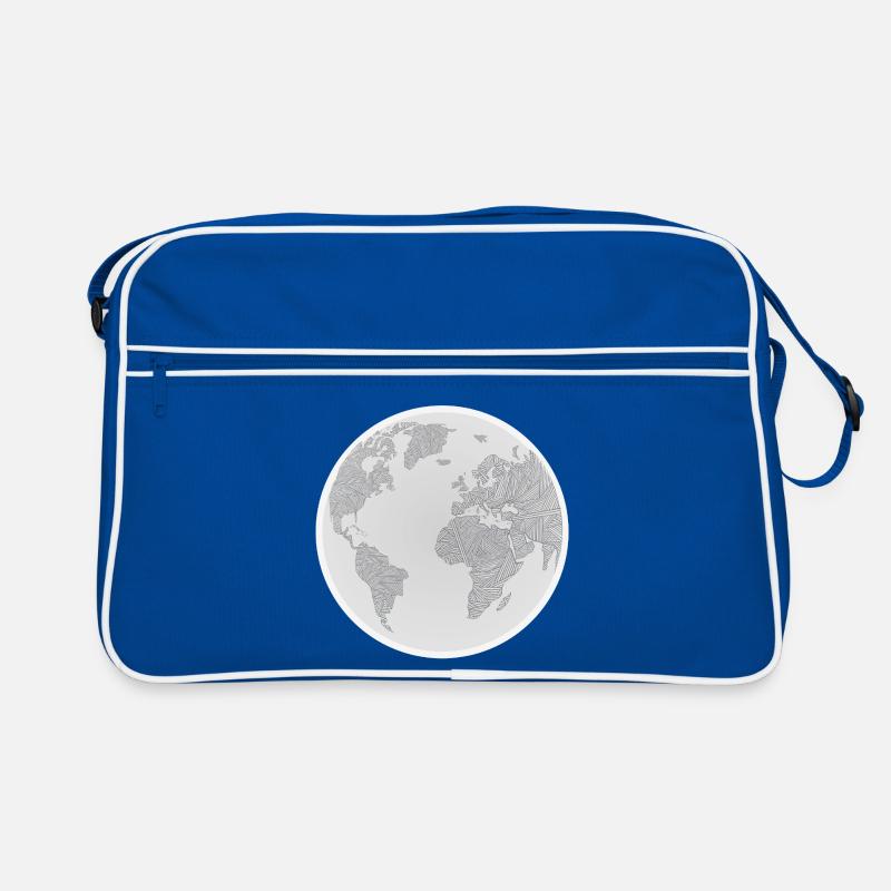 Conception géométrique du globe Sac Retro