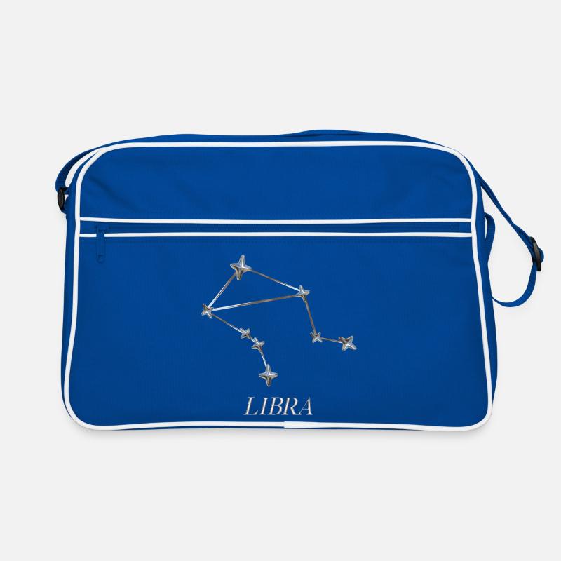 Libra Sternbild – Silber Minimal-Konstellation Retro Tasche