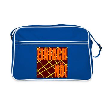 EINFACH NEIN - Retro Tasche - Blau/Weiß - Vorne