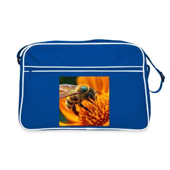 abeille - Sac Retro - bleu/blanc - Devant