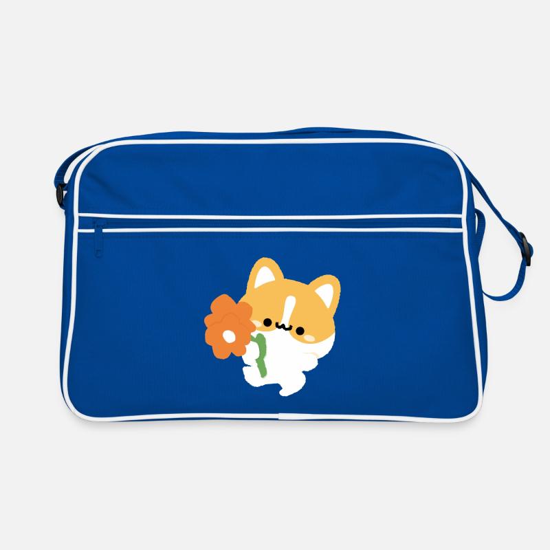 Romantischer Corgi Retro Tasche