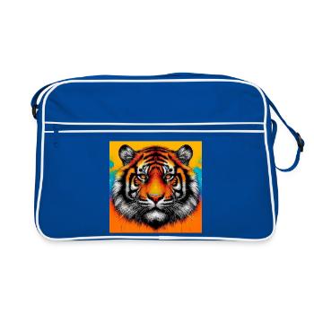 tiger - Retro Bag - blue/white - Front