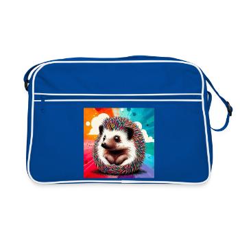 hedgehog - Retro Bag - blue/white - Front