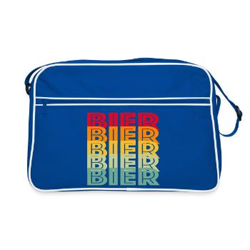 Retro Beer Design - Beer Lovers - Retro Bag - blue/white - Front