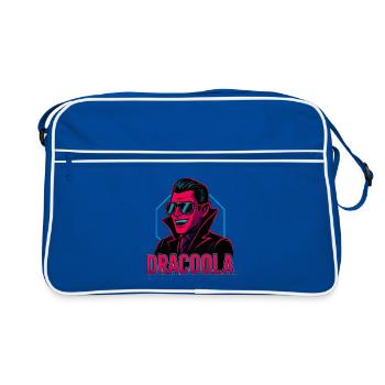 Dracula Dracoola Neon Illustration Rétro - Sac Retro - bleu/blanc - Devant