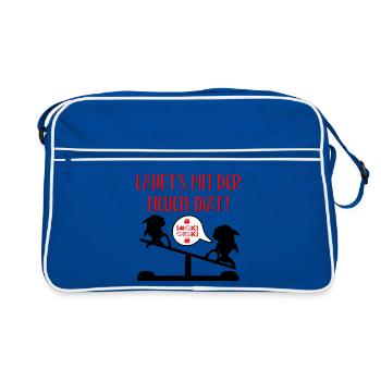 DICTONS DIÉTÉTIQUES - PERTE DE POIDS - REQUINS - Sac Retro - bleu/blanc - Devant