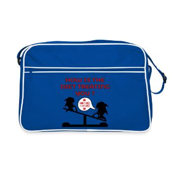 Lustige Diät zur Gewichtsabnahme - Retro Tasche - Blau/Weiß - Vorne