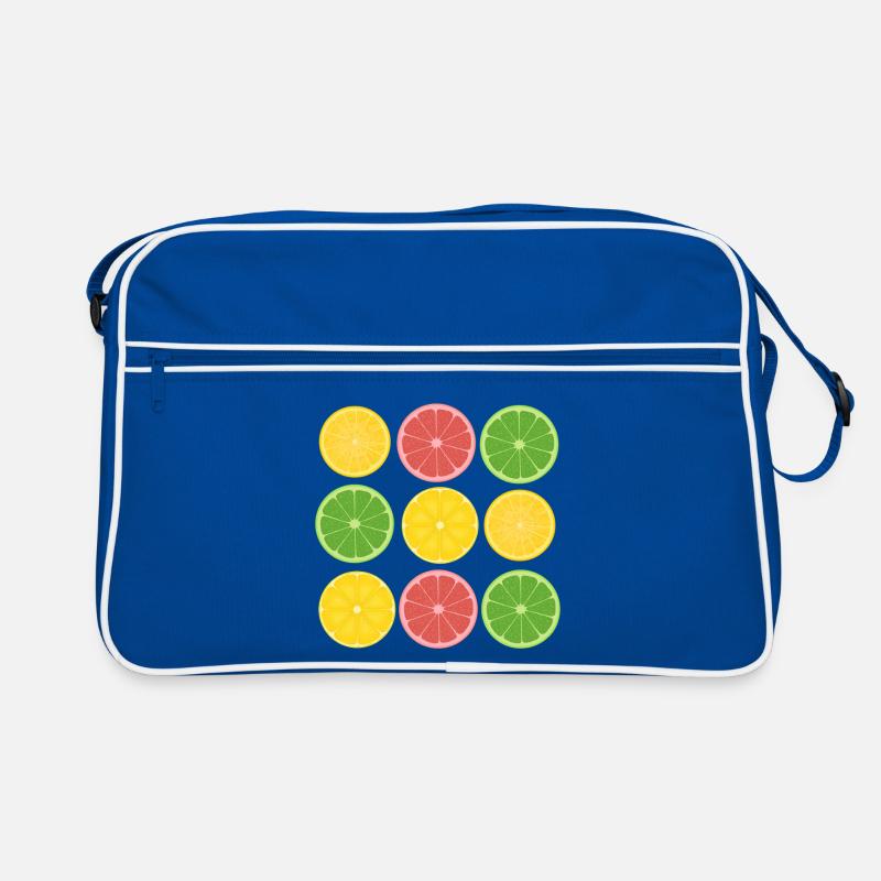 Fruit Citrus Color Blocking Design Retro Bag