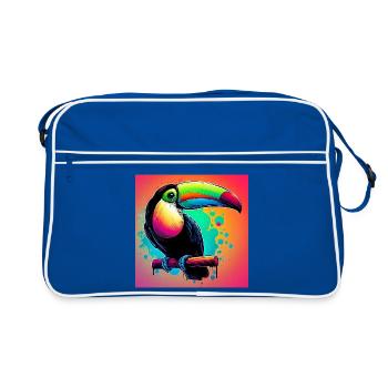 toucan - Retro Bag - blue/white - Front