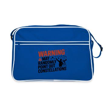 Warning I May Point Out Constellations  - Retro Bag - blue/white - Front