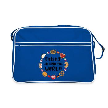 La nourriture dans le monde - Sac Retro - bleu/blanc - Devant