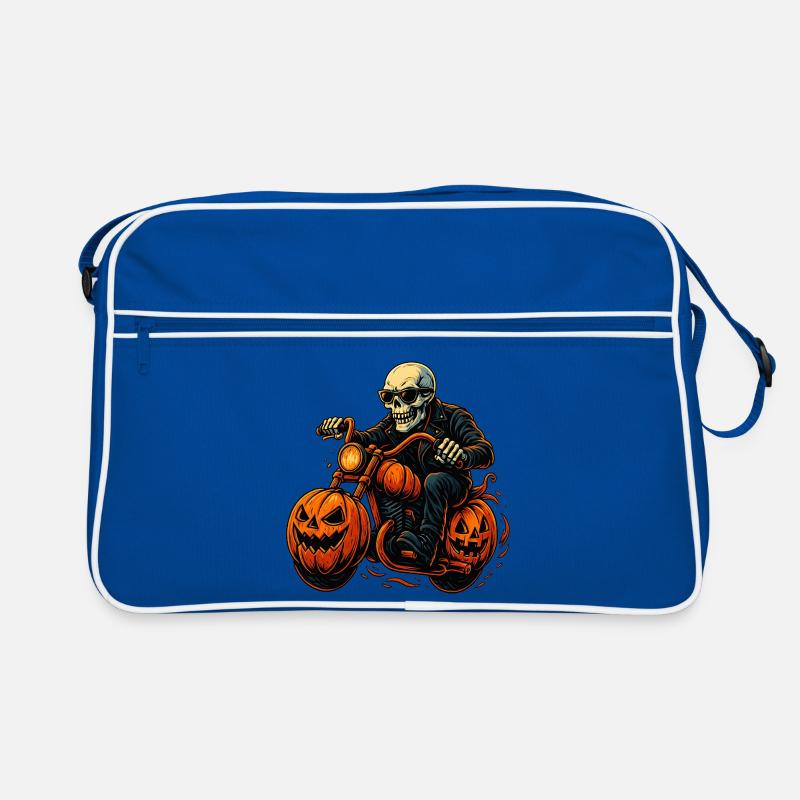 Motard effrayant - Sac Retro - bleu/blanc