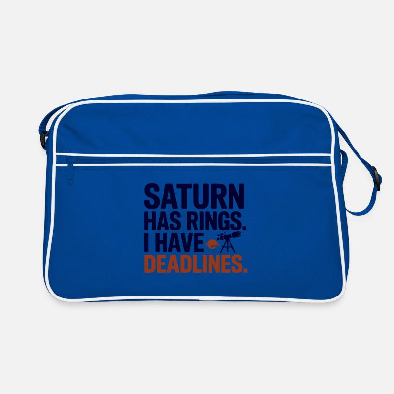 Saturn Rings I Have Deadlines  Retro Bag