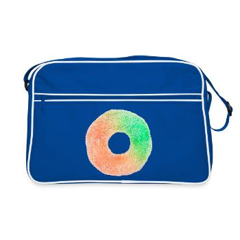 Anneau en gomme de fruits - Sac Retro - bleu/blanc - Devant