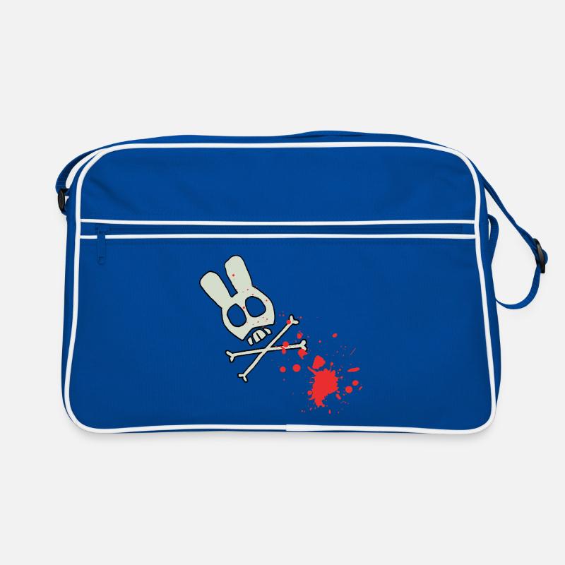 Squelette de crâne avec éclaboussures de sang Sac Retro
