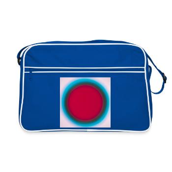 Red Circle In Blue Ring - Retro Bag - blue/white - Front