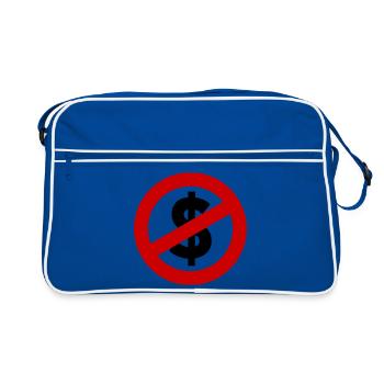 Dollar tout-puissant – Pouvoir, argent et société - Sac Retro - bleu/blanc - Devant
