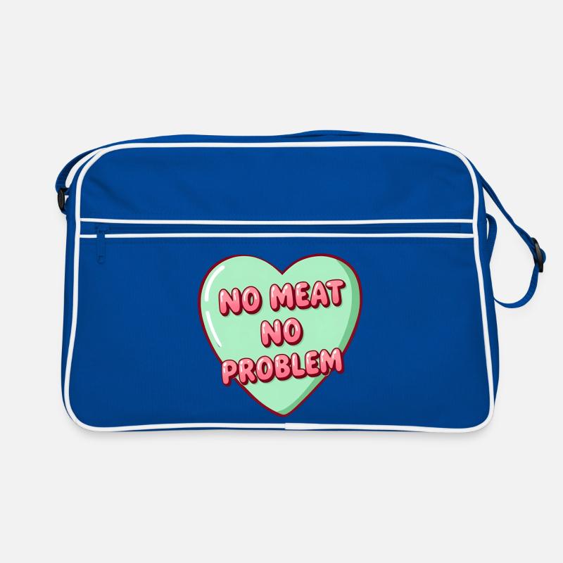 Mint Bubble Herz – No Meat No Problem Retro Tasche