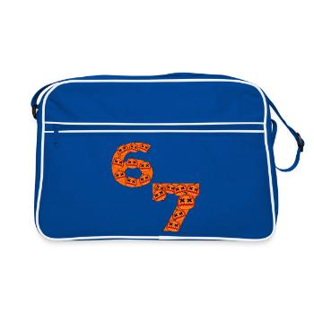 HALLOWEEN PUMPKIN SIX SEVEN - Retro Bag - blue/white - Front