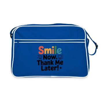 Dental Lab Technician Pride  - Retro Bag - blue/white - Front