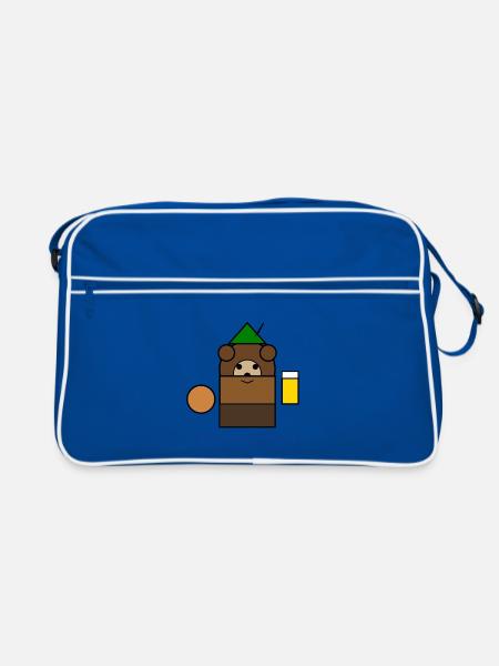 München2025 Bären-Logo - Retro Bag - blue/white - Front