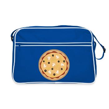 Pizza - Retro Tasche - Blau/Weiß - Vorne