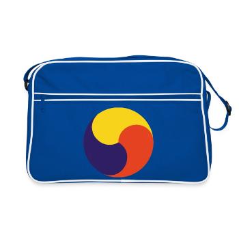 Korea Symbol – Traditional Design - Retro Bag - blue/white - Front