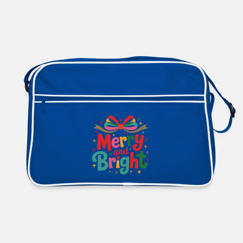 Merry and Bright Festive Bow Retro Bag