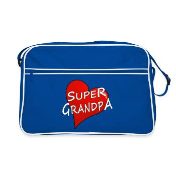 SUPER PAPI - Sac Retro - bleu/blanc - Devant