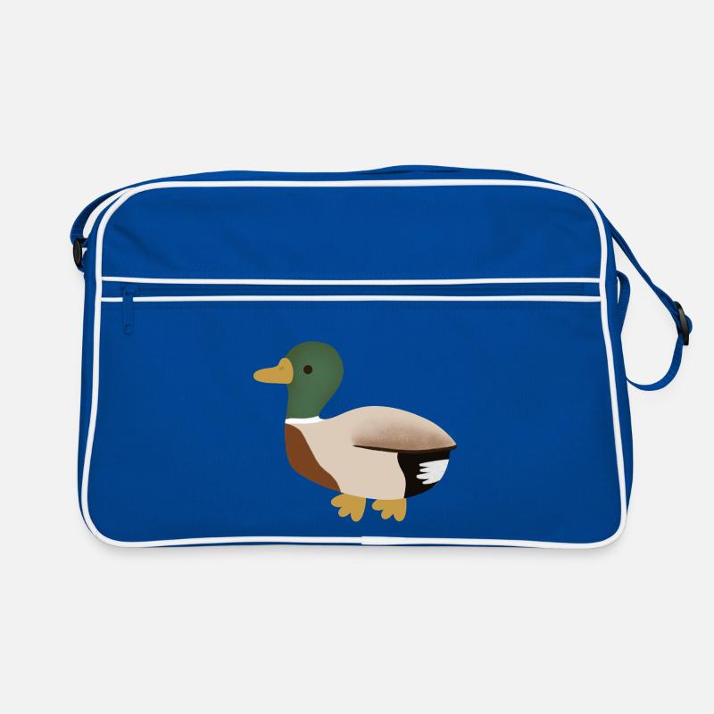 Mallard Duck Minimal Illustration Retro Bag
