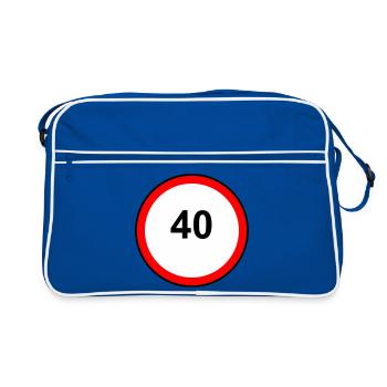 40sCircle Signet - Retro Bag - blue/white - Front