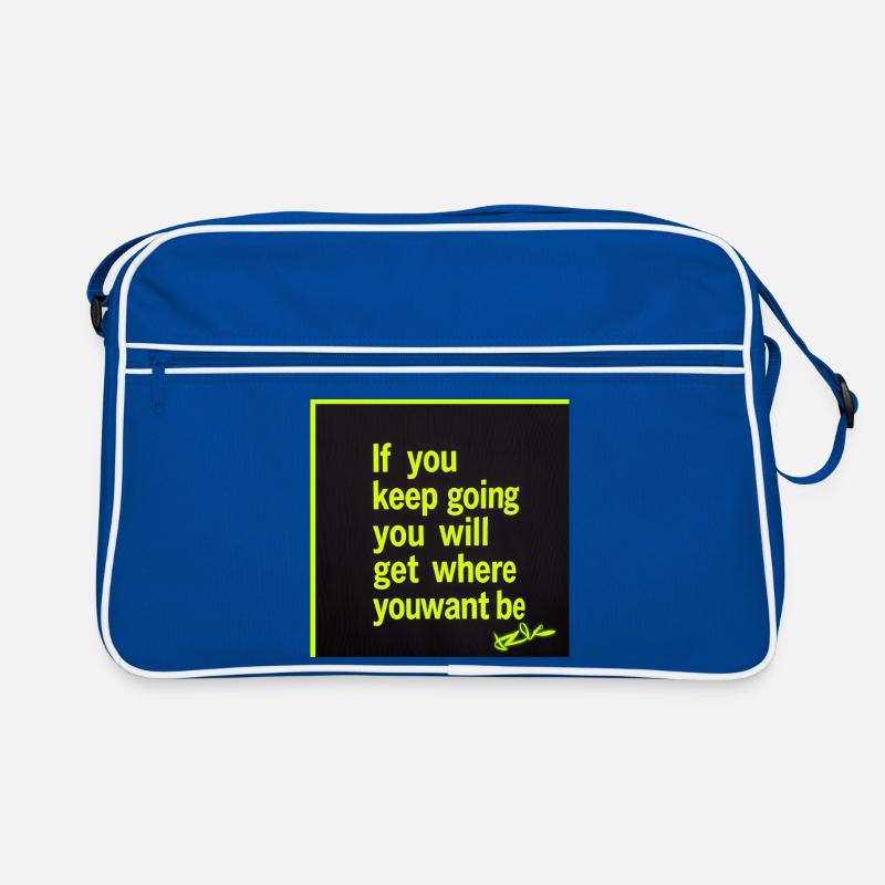 Lasting motivation neon text Retro Bag