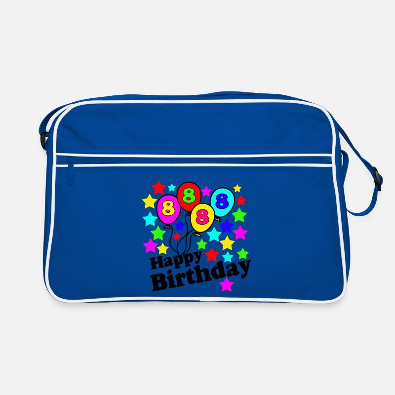 8.Geburtstag , 8er Geburtstagsfeier Sterne Retro Tasche