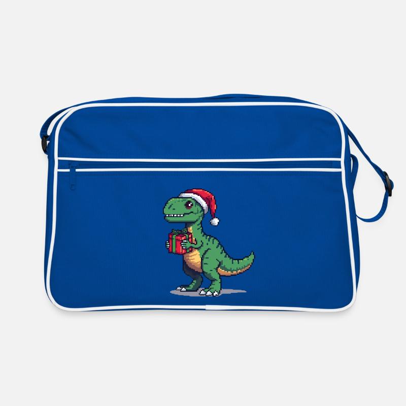 Vélociraptor 8 bits Pixel Noël Sac Retro
