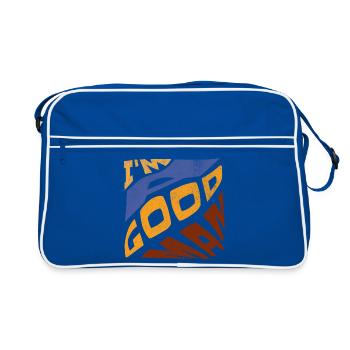 Pop rétro bleu orange I'm a good man - Sac Retro - bleu/blanc - Devant