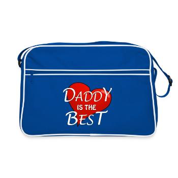 DADDY IS THE BEST - Retro Bag - blue/white - Front