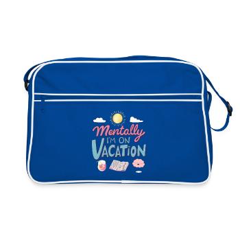 Mentally Somewhere Else Retro Design - Retro Bag - blue/white - Front