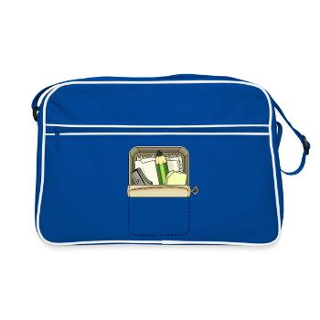 POCKET CAN - Retro Bag - blue/white - Front