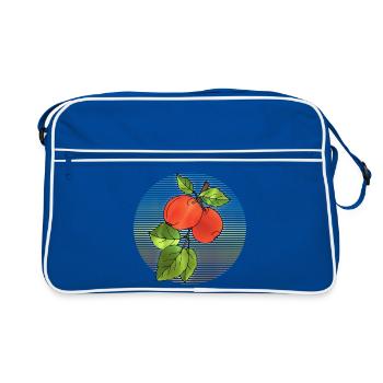 Pommes - Sac Retro - bleu/blanc - Devant
